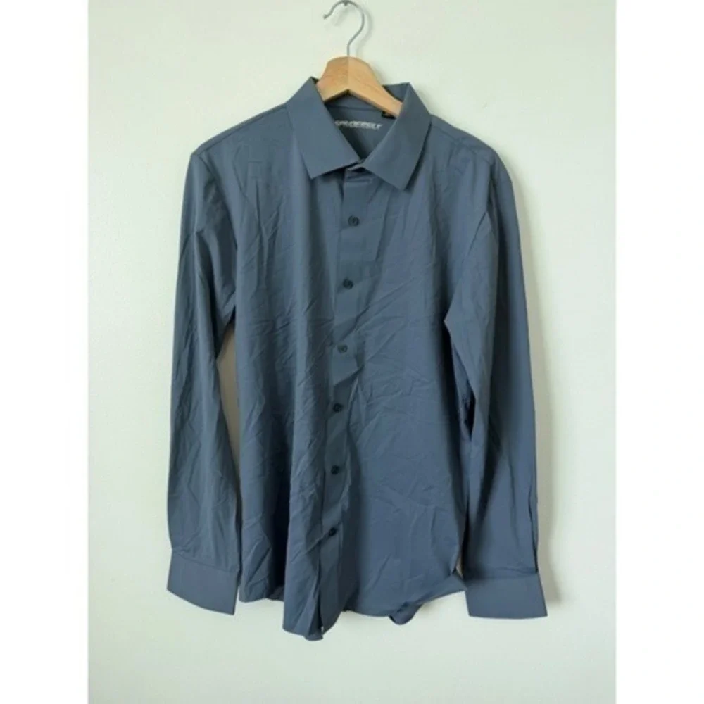 Men's Spaidersilk Blue Button-Down Shirt – Size XL – NWOT